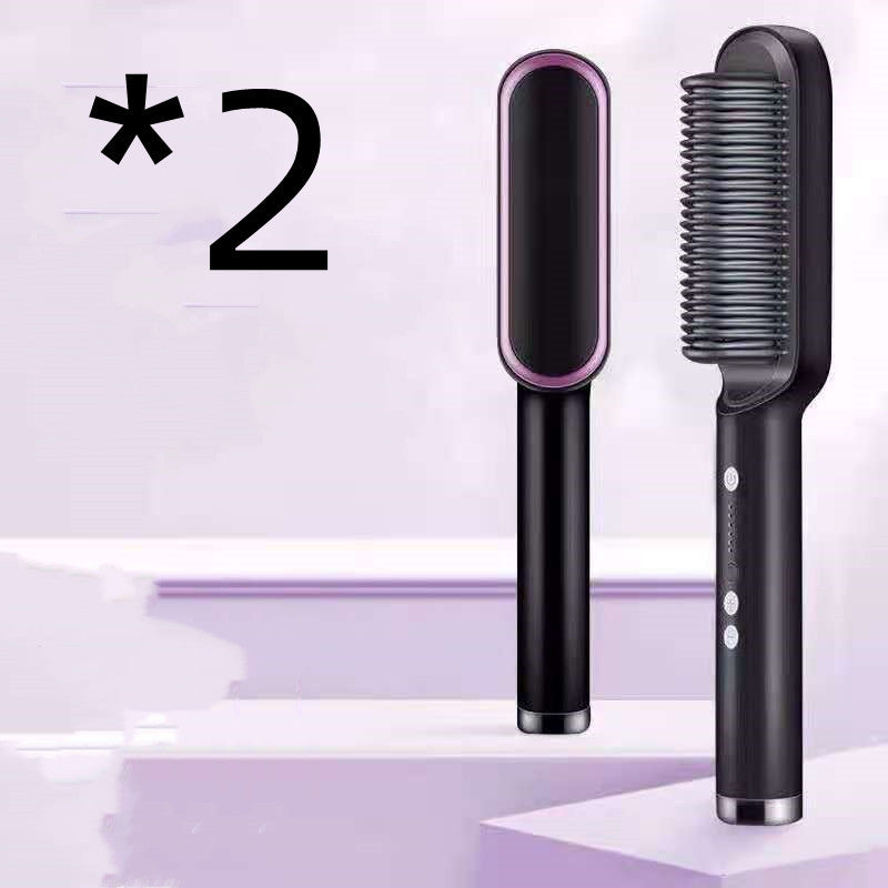 מחליק שיער 2 ב-1 ומסרק חם