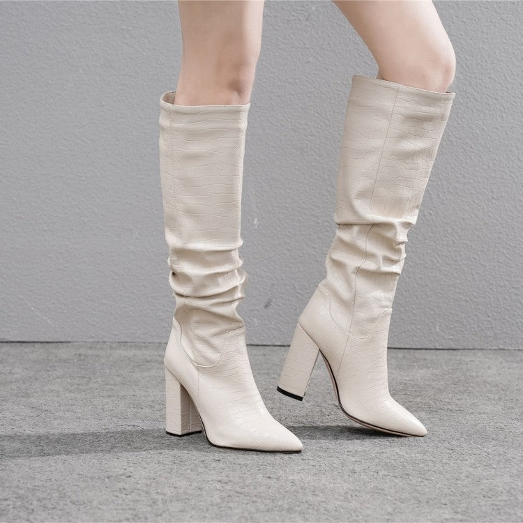 New chunky heel boots