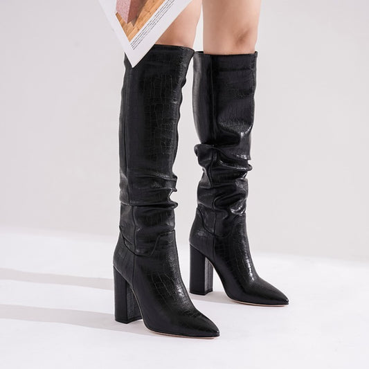 New chunky heel boots